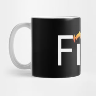 Fire creative text design Mug